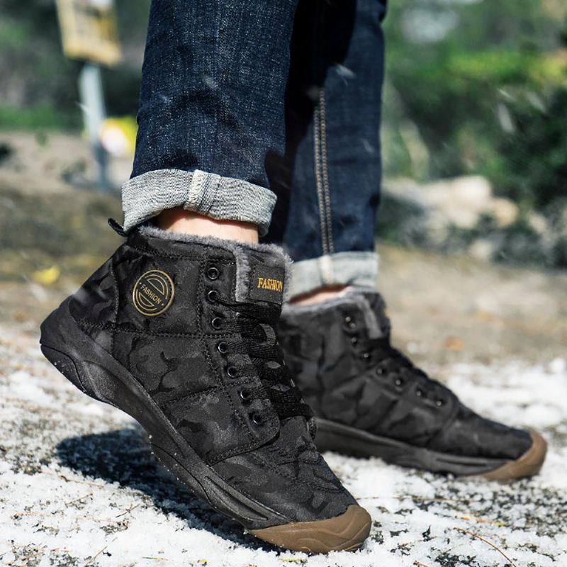 Męskie Buty Zimowe Moda Bawełniane Botki