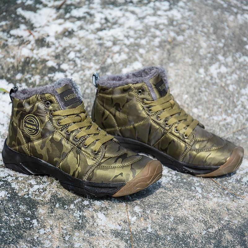 Męskie Buty Zimowe Moda Bawełniane Botki