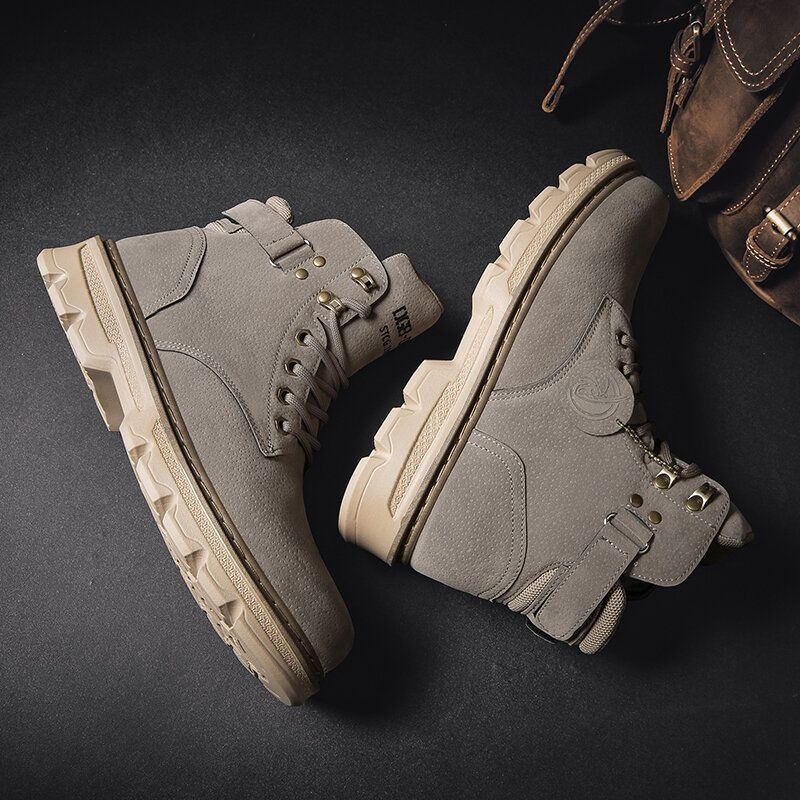 Męskie Klasyczne Wygodne Okrągłe Toe Non Sip Outdoor Tooling Boots