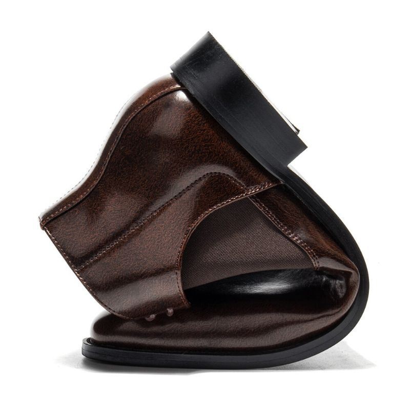 Męskie Łączenie Paneli Z Mikrofibry Miękkie Business Casual Chelsea Botki