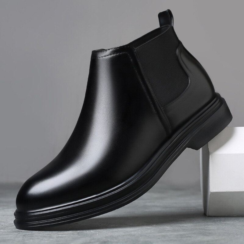 Męskie Oddychające Pointy Toe Miękka Podeszwa Wygodne Wsuwane Buty Chelsea
