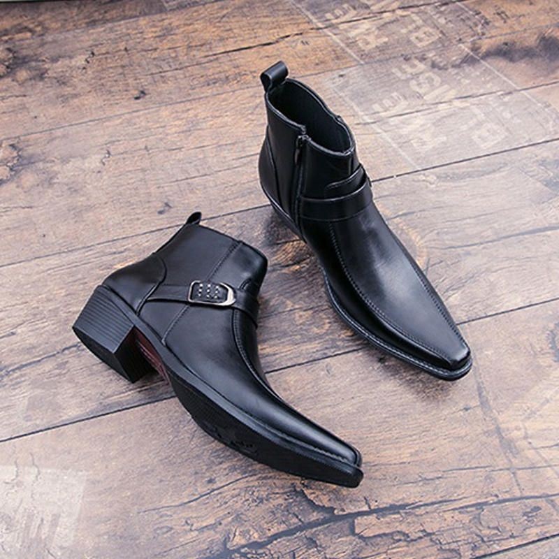 Męskie Retro Antypoślizgowe Skórzane Buty Na Co Dzień