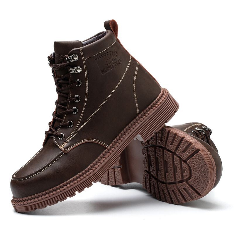 Męskie Skórzane Antypoślizgowe Buty Z Mikrofibry Outdoor Casual Martin