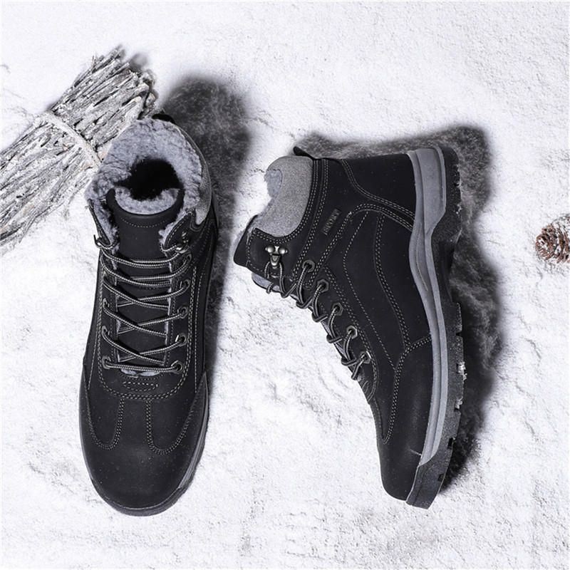 Męskie Zimowe Ciepłe Pluszowe Podszewki Casual Soft Outdoor Snow Boots