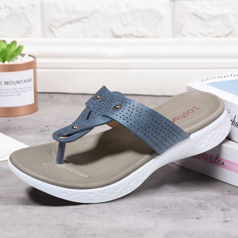 Kobiety Flip Flop Nit Summer Beach Casual Płaskie Sandały