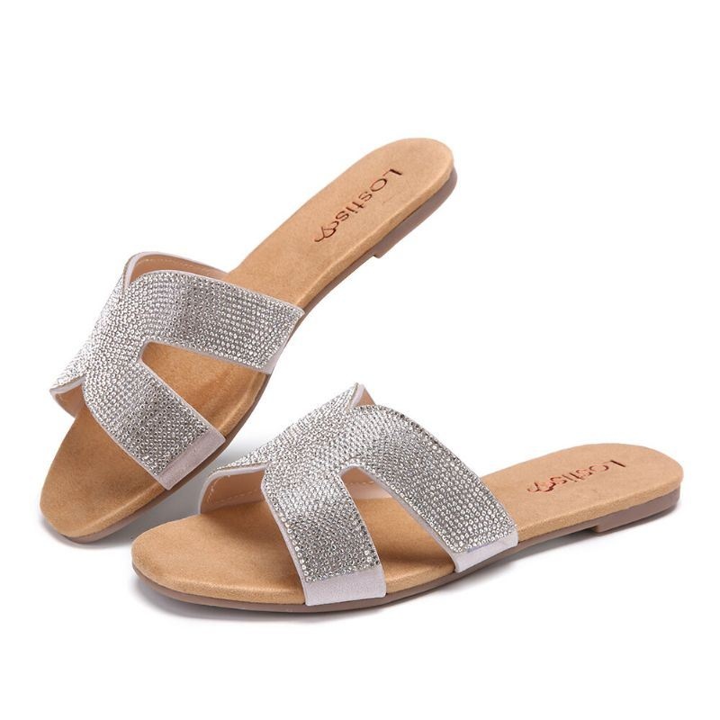 Kobiety Frezowanie Hollow Out Casual Sandały Wsuwane
