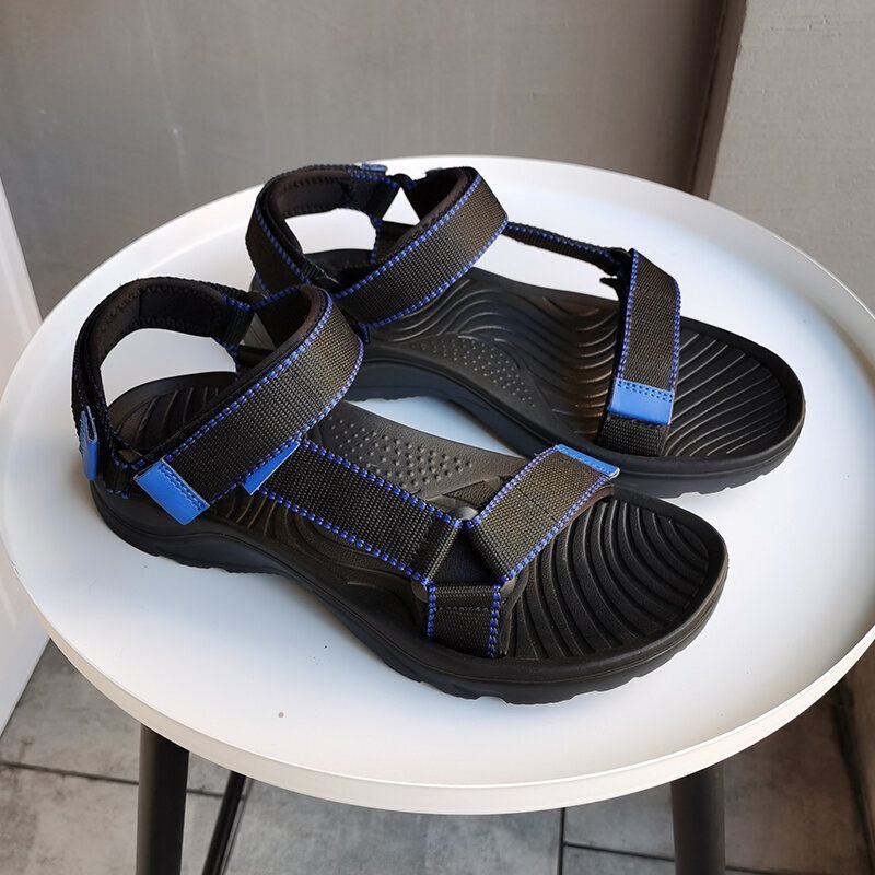 Męskie Wygodne Sandały Plażowe Colorblock Sport Hook Loop