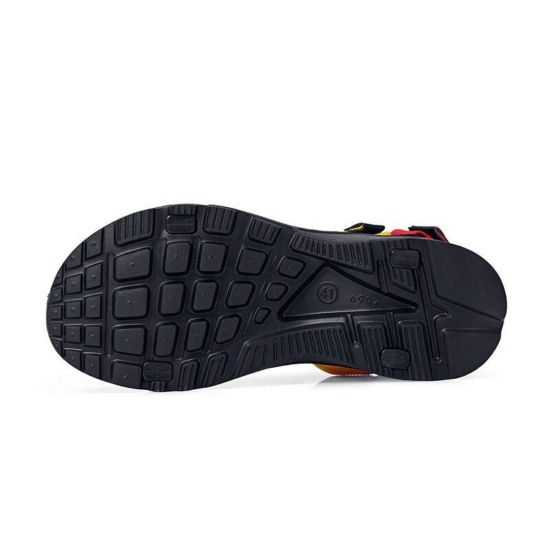 Męskie Wygodne Sandały Plażowe Colorblock Sport Hook Loop