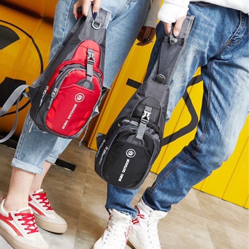 Mężczyźni Kobiety Nylonowa Torba Crossbody Torba Na Klatkę Piersiową Na Zewnątrz