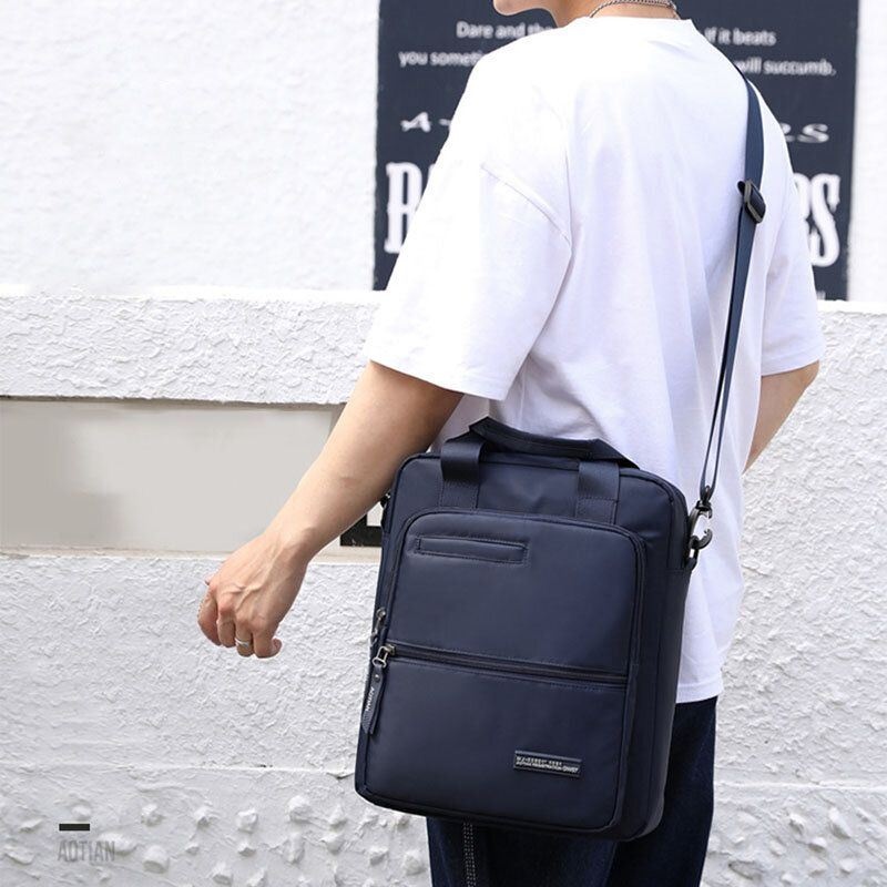 Mężczyźni Oxford Tkaniny O Dużej Pojemności Wodoodporna Multi-carry Wielofunkcyjna 13-calowa Torba Na Laptopa Teczka Torba Na Ramię Torba Crossbody