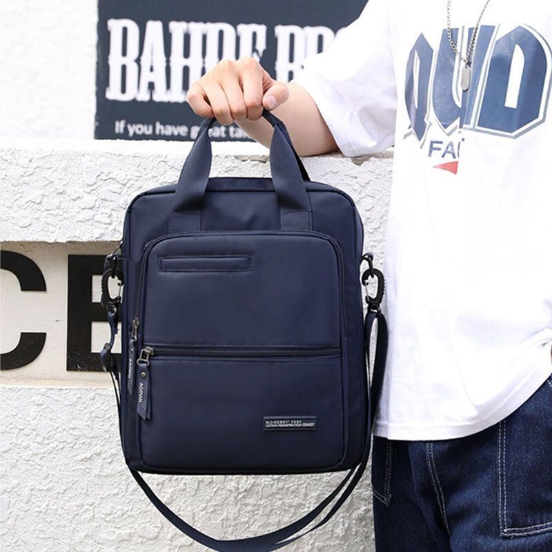 Mężczyźni Oxford Tkaniny O Dużej Pojemności Wodoodporna Multi-carry Wielofunkcyjna 13-calowa Torba Na Laptopa Teczka Torba Na Ramię Torba Crossbody