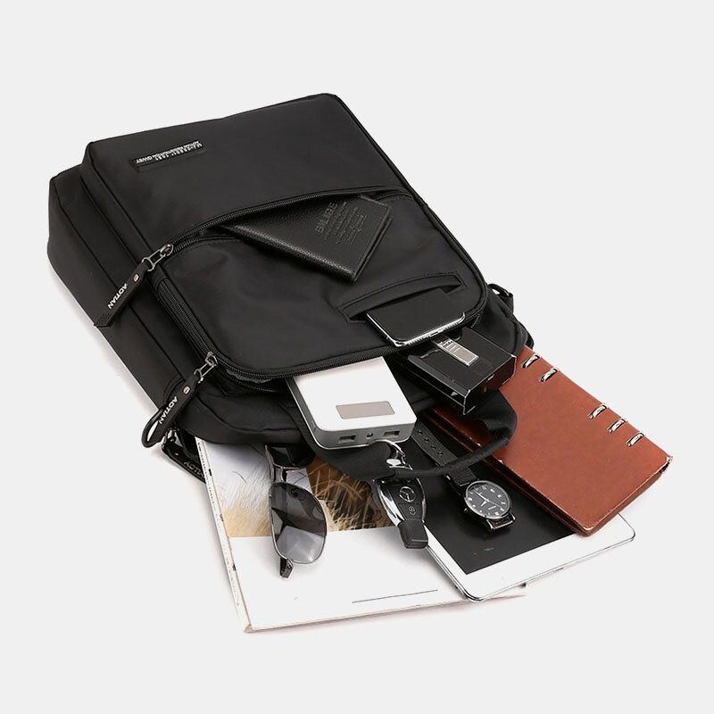 Mężczyźni Oxford Tkaniny O Dużej Pojemności Wodoodporna Multi-carry Wielofunkcyjna 13-calowa Torba Na Laptopa Teczka Torba Na Ramię Torba Crossbody