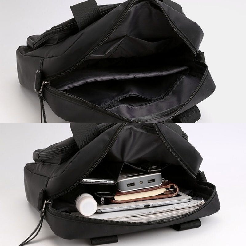 Mężczyźni Oxford Tkaniny O Dużej Pojemności Wodoodporna Multi-carry Wielofunkcyjna 13-calowa Torba Na Laptopa Teczka Torba Na Ramię Torba Crossbody