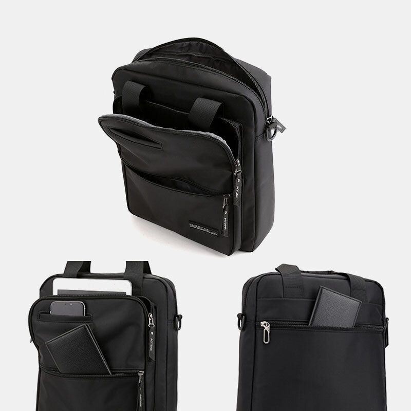 Mężczyźni Oxford Tkaniny O Dużej Pojemności Wodoodporna Multi-carry Wielofunkcyjna 13-calowa Torba Na Laptopa Teczka Torba Na Ramię Torba Crossbody