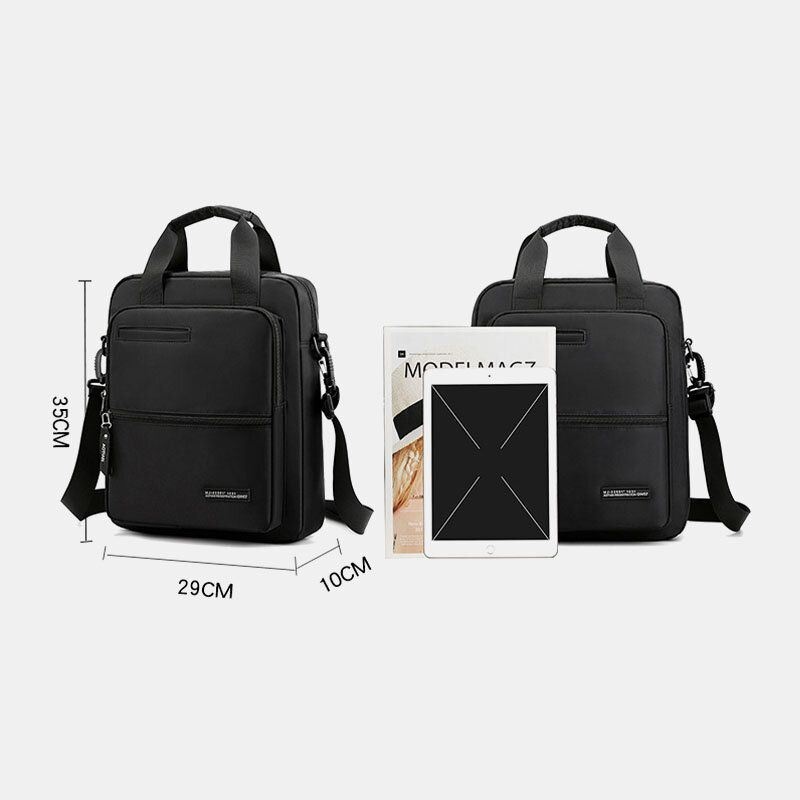 Mężczyźni Oxford Tkaniny O Dużej Pojemności Wodoodporna Multi-carry Wielofunkcyjna 13-calowa Torba Na Laptopa Teczka Torba Na Ramię Torba Crossbody