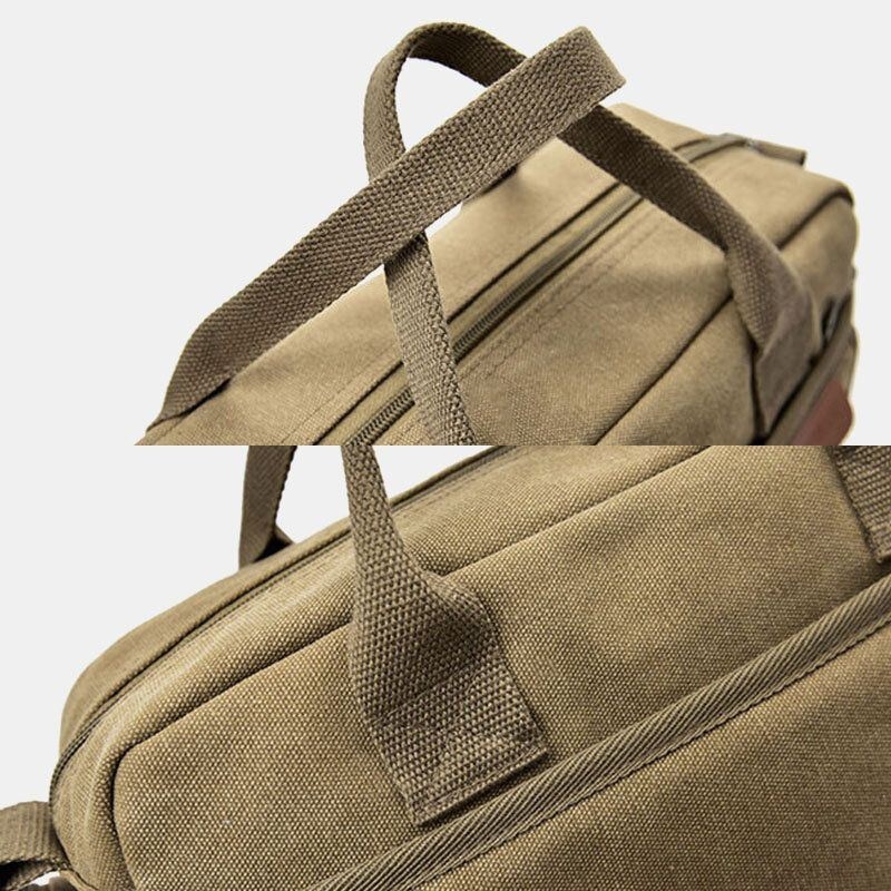 Mężczyźni Płótno O Dużej Pojemności Z Wieloma Kieszeniami Na Co Dzień 13.3 Cala Torba Na Laptopa Torby Crossbody Torba Na Ramię Teczka