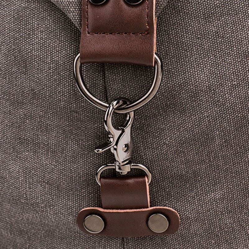 Mężczyźni Płótno Pu Skóra Duża Pojemność Wielo-kieszeniowa Torebka Torba Na Ramię Torba Podróżna Torba Duffle Torba Crossbody