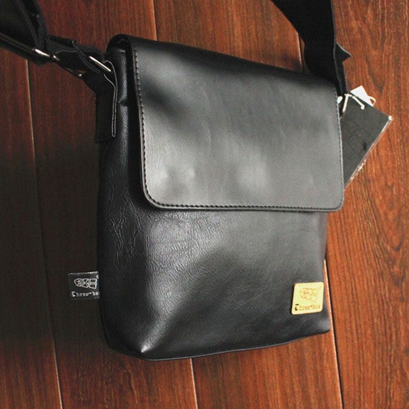 Mężczyźni Pu Leahter Powrót Kieszeń Antykradzieżowa Crossbody Torby Na Co Dzień 6.5 Cal Torba Na Telefon Torba Na Ramię Torba Podróżna
