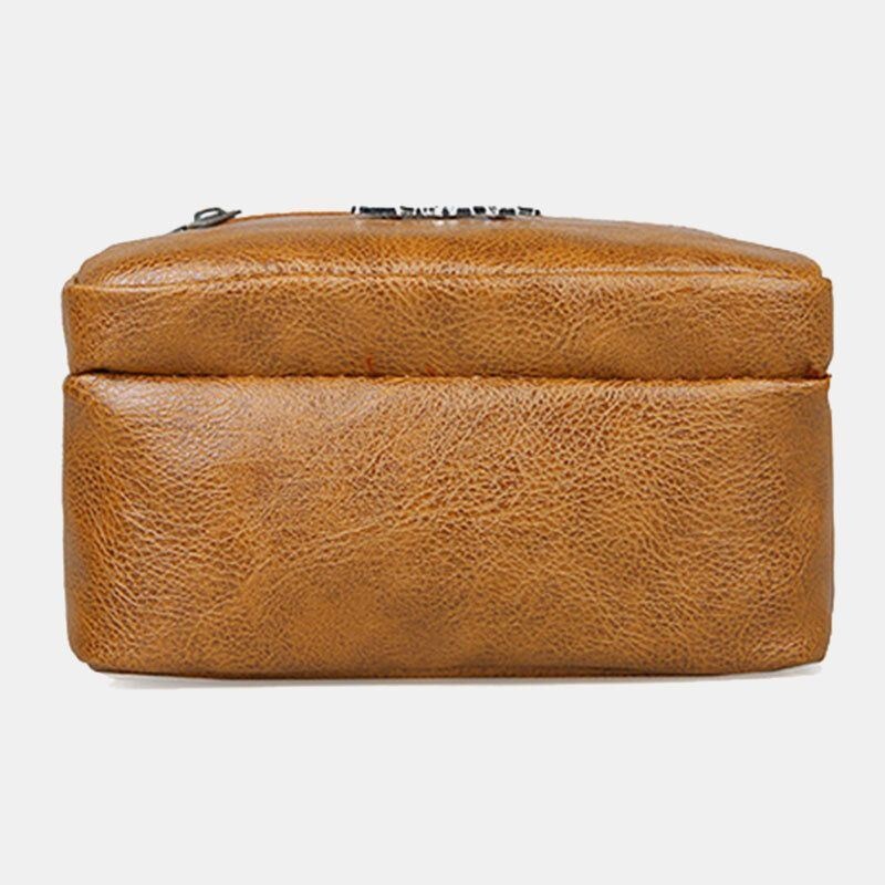Męska Dwuwarstwowa Dwuwarstwowa Torba Ze Sztucznej Skóry Odporna Na Zużycie Torba Typu Crossbody