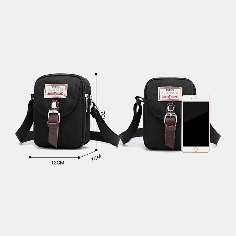 Męska Nylonowa Mini Łatwa Do Przenoszenia Codzienna Torba Na Ramię Crossbody