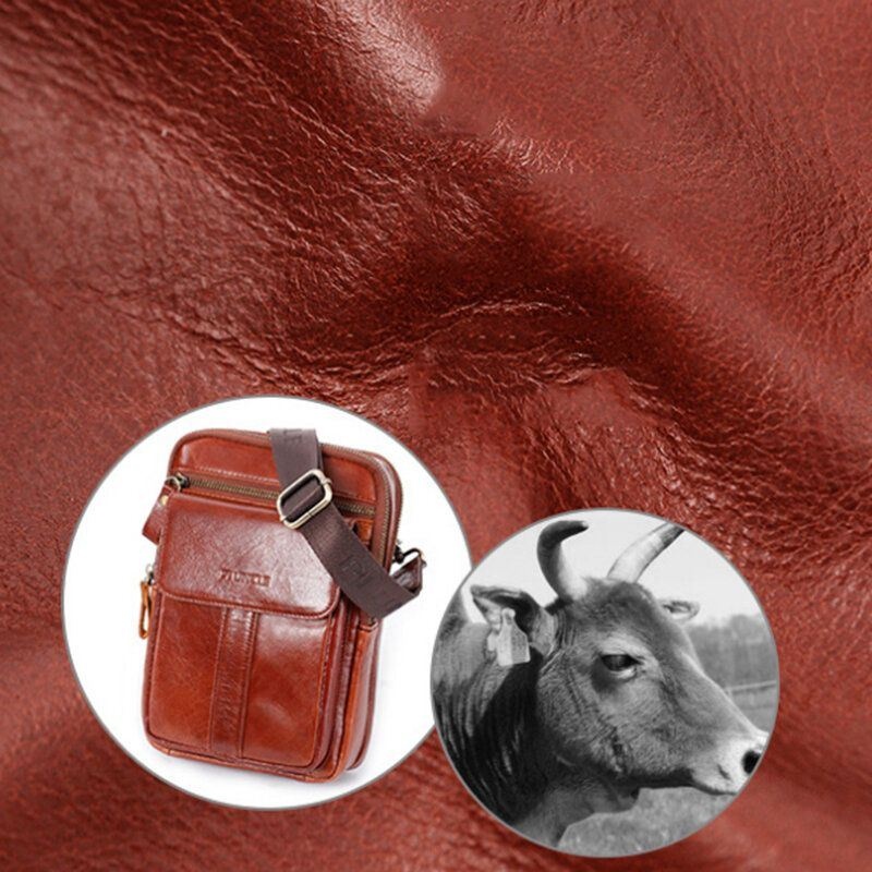 Męska Skórzana Retro Biznesowa Wielofunkcyjna Torba Na Klatkę Piersiową Torba Na Ramię Torba Na Ramię