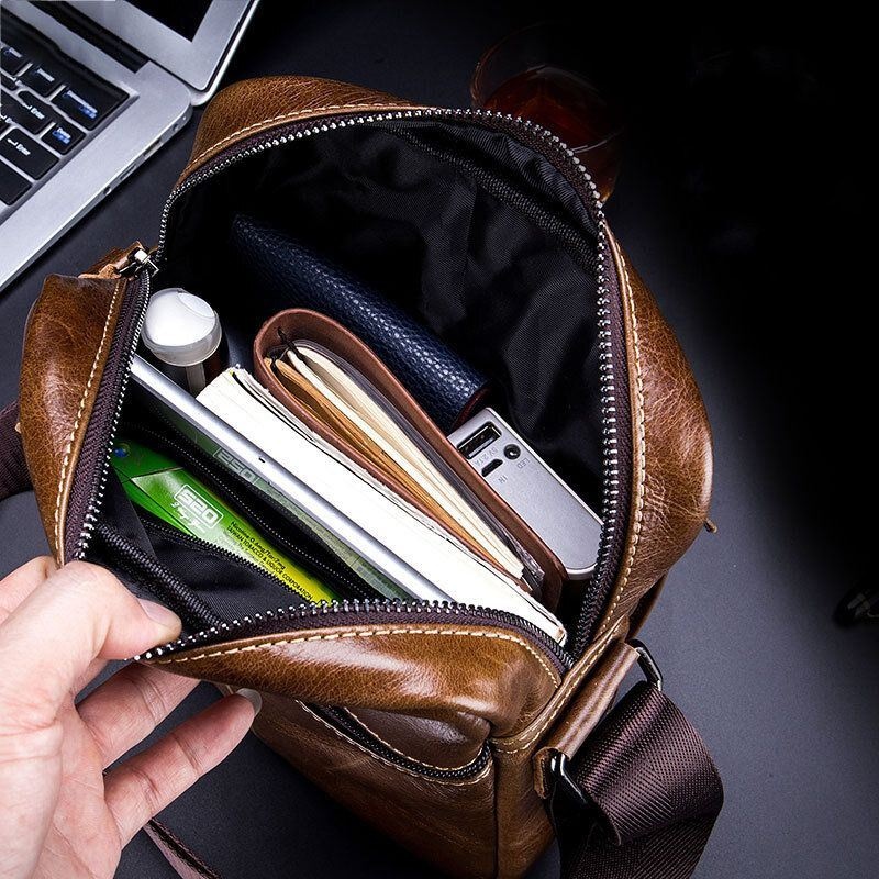 Męska Torba Na Ramię Z Wieloma Kieszeniami I Antykradzieżowymi Torbami Crossbody