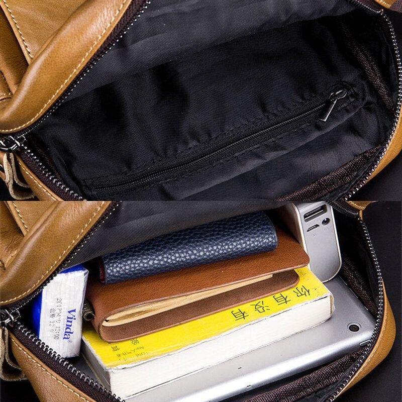 Męska Torba Na Ramię Z Wieloma Kieszeniami I Antykradzieżowymi Torbami Crossbody