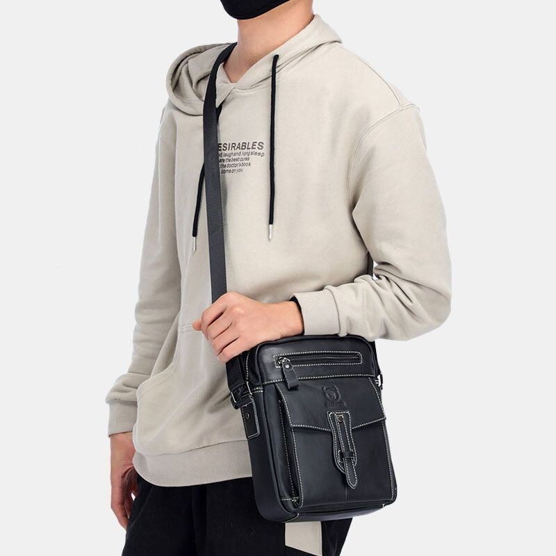 Męska Torba Na Ramię Z Wieloma Kieszeniami I Antykradzieżowymi Torbami Crossbody