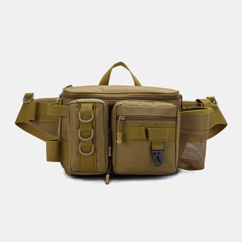 Męska Torba Na Ryby Multi-kieszeni Outdoor Tactical Bag Crossbody Bag Torba Biodrowa Oxford Camo Pattern
