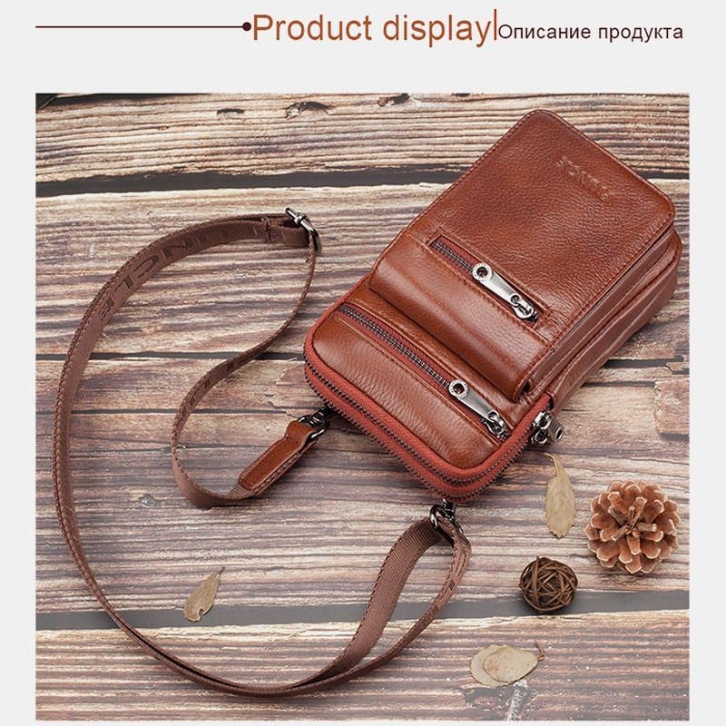 Męska Torba Na Talię Z Prawdziwej Skóry Torba Na Ramię Crossbody