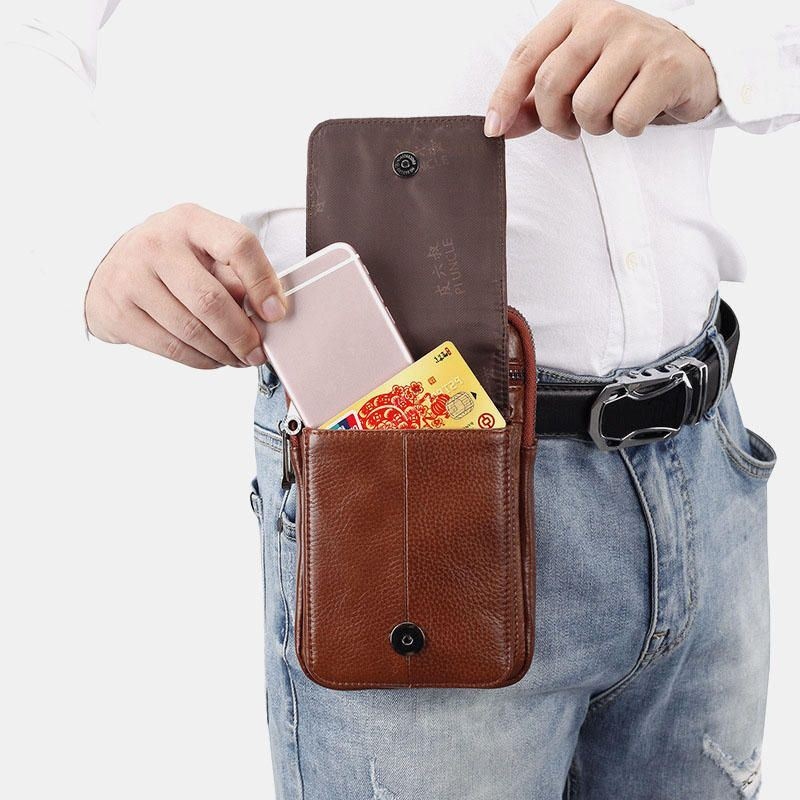 Męska Torba Na Talię Z Prawdziwej Skóry Torba Na Ramię Crossbody