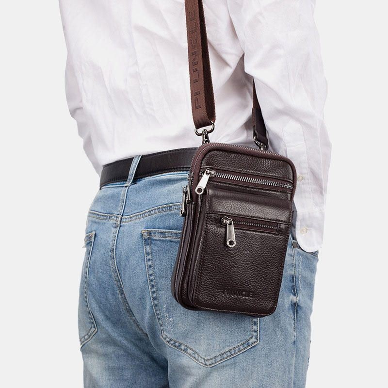 Męska Torba Na Talię Z Prawdziwej Skóry Torba Na Ramię Crossbody