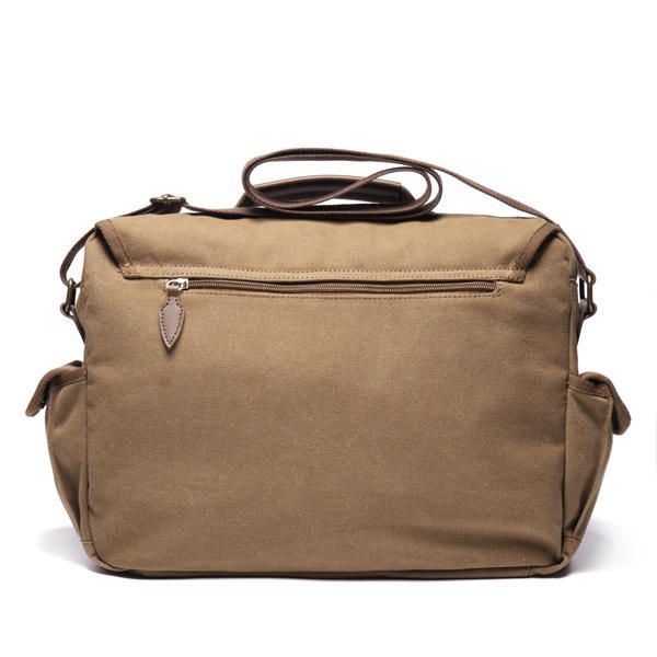 Męska Torba W Stylu Retro Odporna Na Wstrząsy Torba Na Ramię Z 15.6-calową Kieszenią Na Laptopa