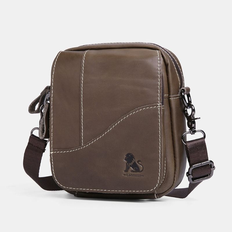 Męska Torba Z Prawdziwej Skóry Odporna Na Zużycie O Dużej Pojemności W Stylu Vintage Ze Skóry Wołowej Crossbody Torba Na Ramię Pojedyncza Torba