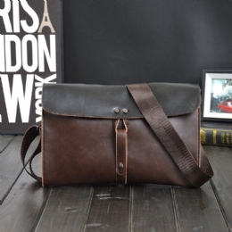 Męska Torba Ze Sztucznej Skóry W Stylu Retro Biznesowa Kopertówka Na Co Dzień Torba Na Ramię Crossbody