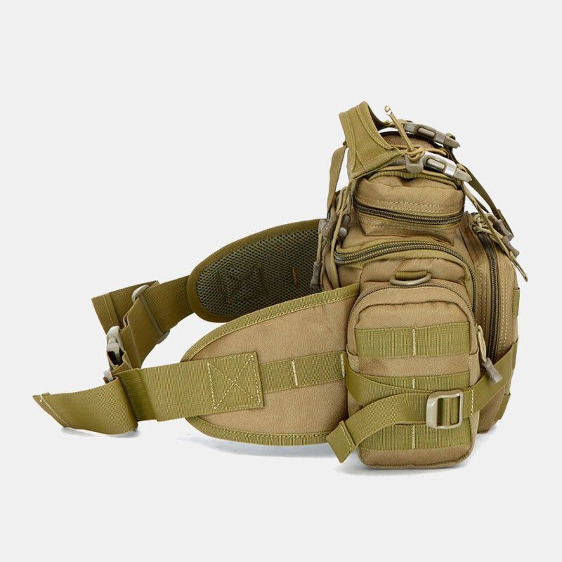 Męska Unisex Nylon Tactical Camouflage Outdoor Riding Multi-carry Tooling Bag Crossbody Bag Waist Bag