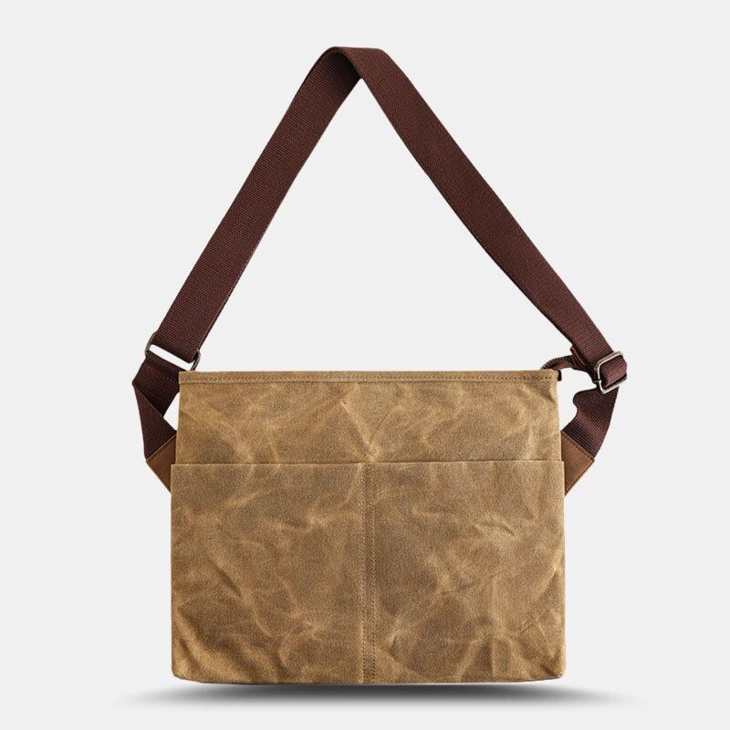 Męska Wodoodporna Wielofunkcyjna Torba Na Ramię W Stylu Vintage Canvas