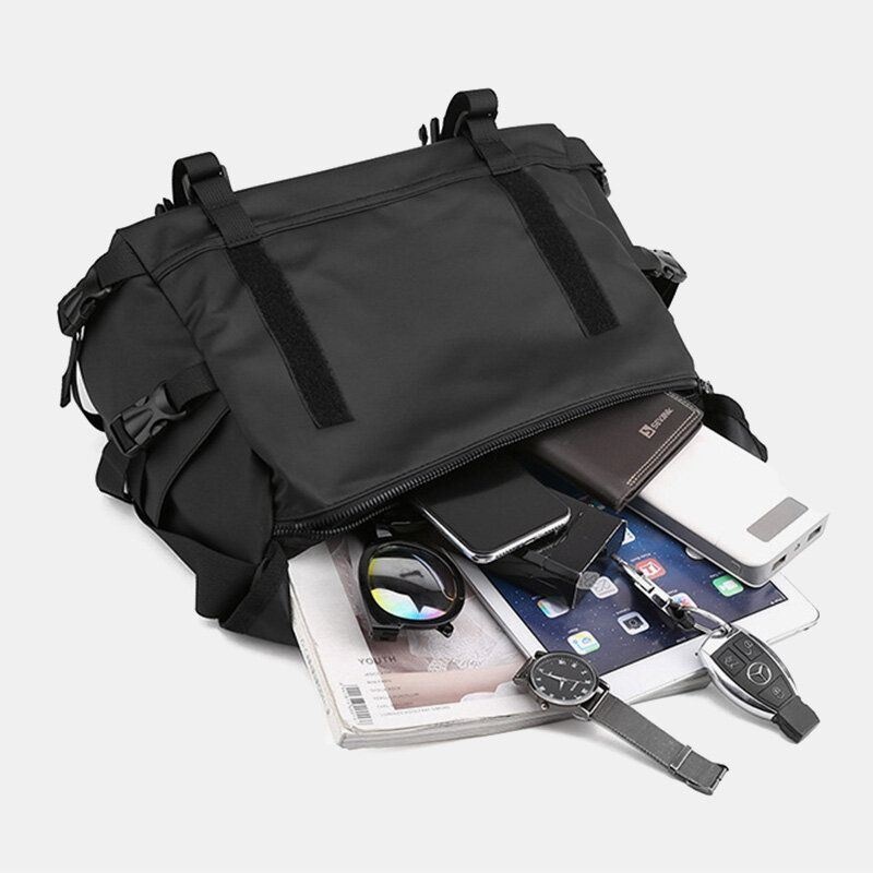 Męski Unisex Nylonowy Regulowany Pasek Na Ramię Z Wieloma Kieszeniami Torby Crossbody Na Co Dzień Tylna Kieszeń Antykradzieżowa Torba Na Ramię