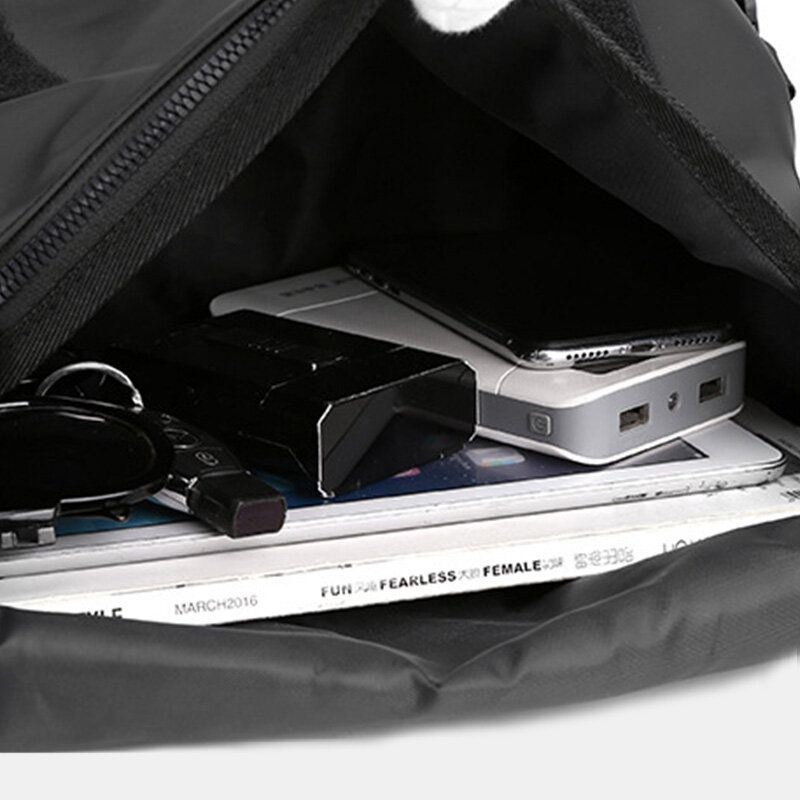 Męski Unisex Nylonowy Regulowany Pasek Na Ramię Z Wieloma Kieszeniami Torby Crossbody Na Co Dzień Tylna Kieszeń Antykradzieżowa Torba Na Ramię