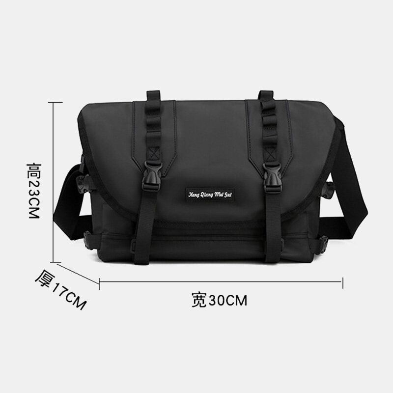Męski Unisex Nylonowy Regulowany Pasek Na Ramię Z Wieloma Kieszeniami Torby Crossbody Na Co Dzień Tylna Kieszeń Antykradzieżowa Torba Na Ramię