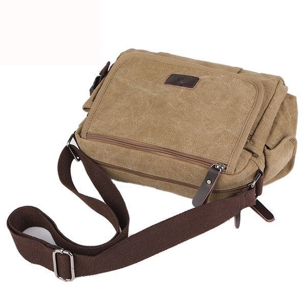 Płótno Outdoor Travel Leisure Ramię Mężczyźni Kobiety Retro Pojemność Torba Crossbody
