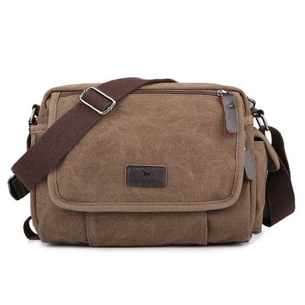 Płótno Outdoor Travel Leisure Ramię Mężczyźni Kobiety Retro Pojemność Torba Crossbody