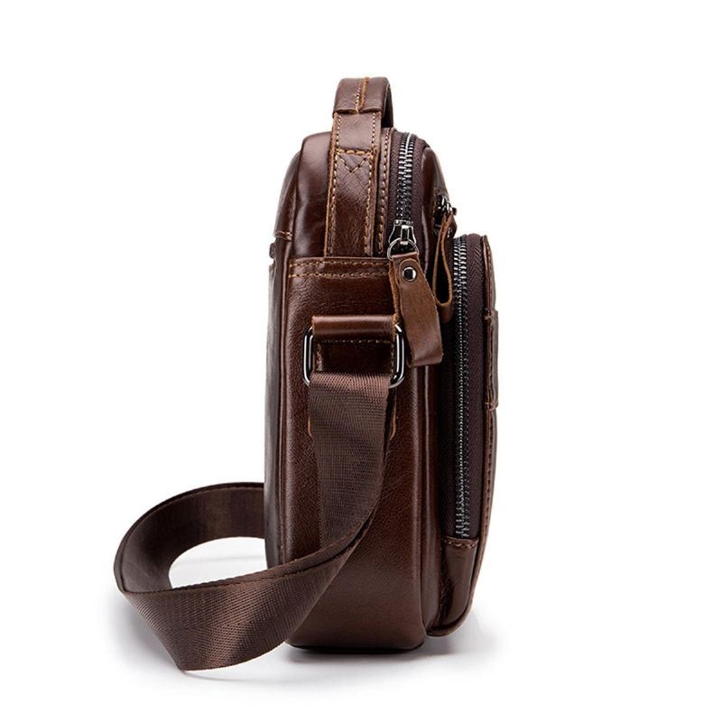 Vintage Skórzana Torba Biznesowa Torba Na Ramię Torba Crossbody Dla Mężczyzn
