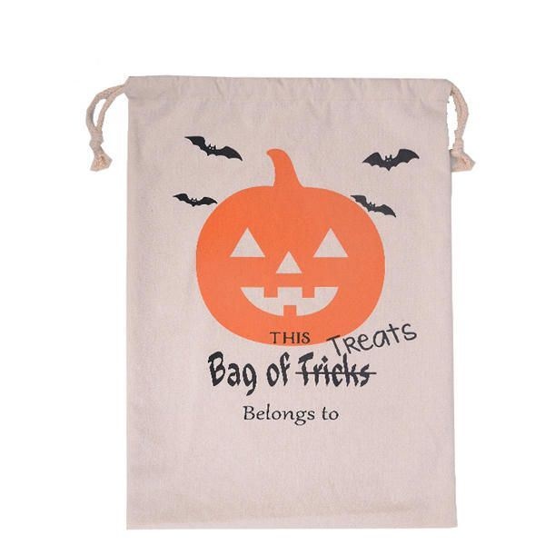 Damska Torba Na Halloween Płótno Na Halloween Worki Na Halloween Sznurek Na Cukierki Na Prezenty
