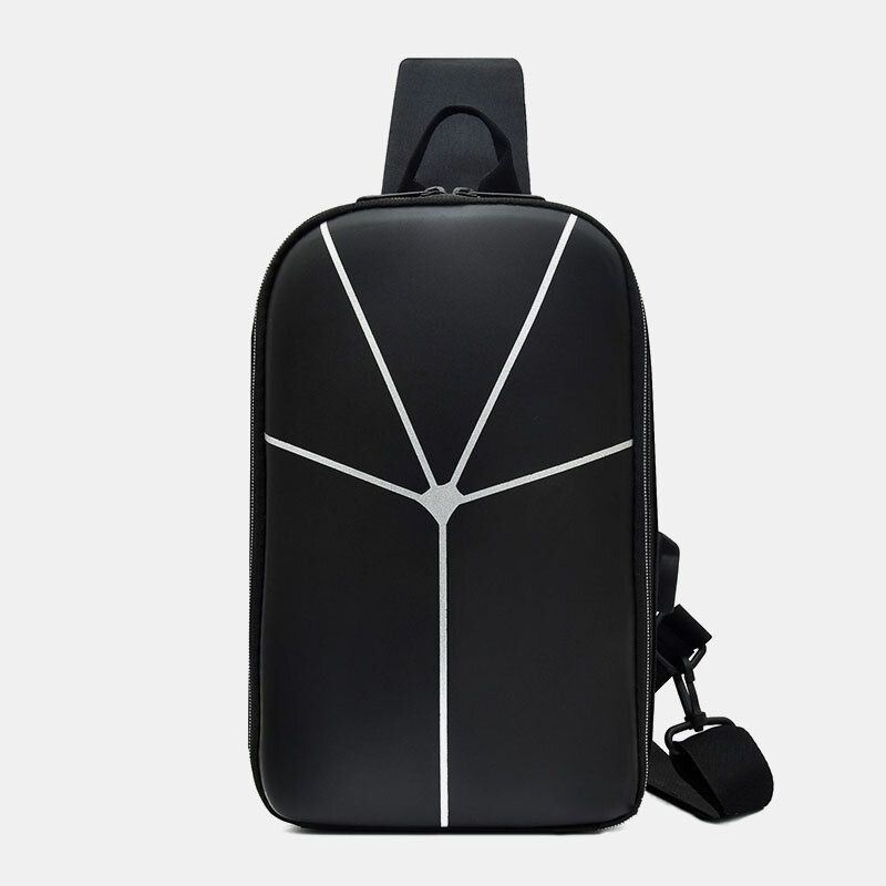 Mężczyźni Nylon Casual Outdoor Sport Jednolity Kolor Torba Na Klatkę Piersiową Crossbody Bag