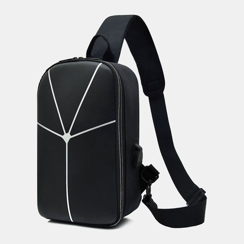 Mężczyźni Nylon Casual Outdoor Sport Jednolity Kolor Torba Na Klatkę Piersiową Crossbody Bag
