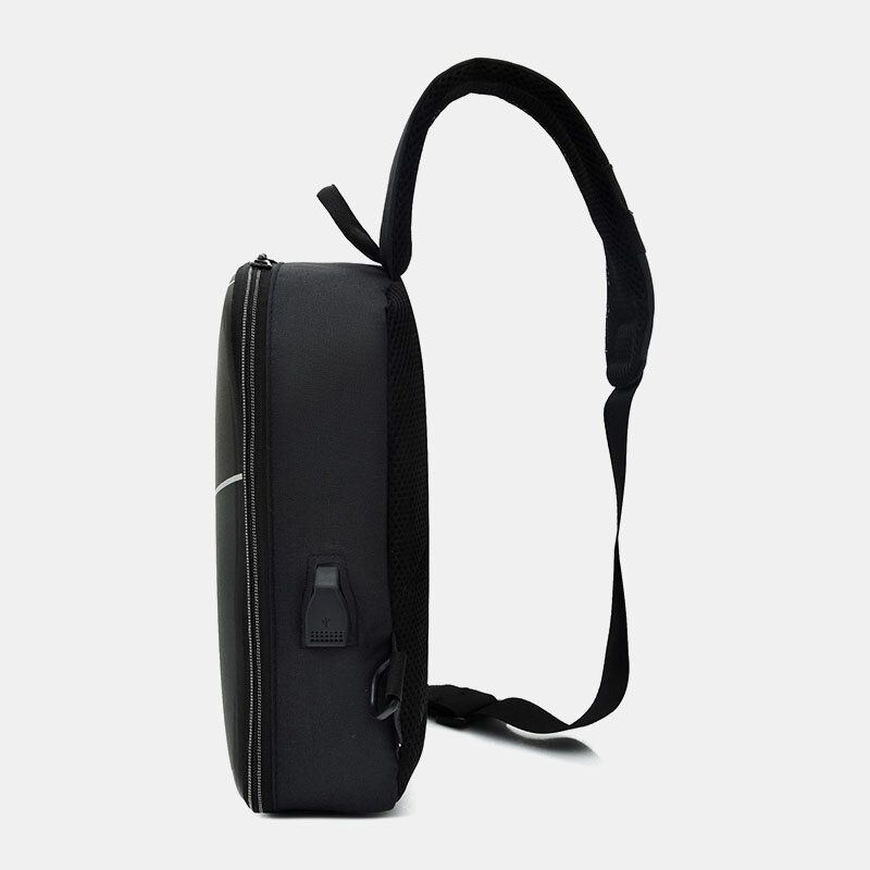 Mężczyźni Nylon Casual Outdoor Sport Jednolity Kolor Torba Na Klatkę Piersiową Crossbody Bag