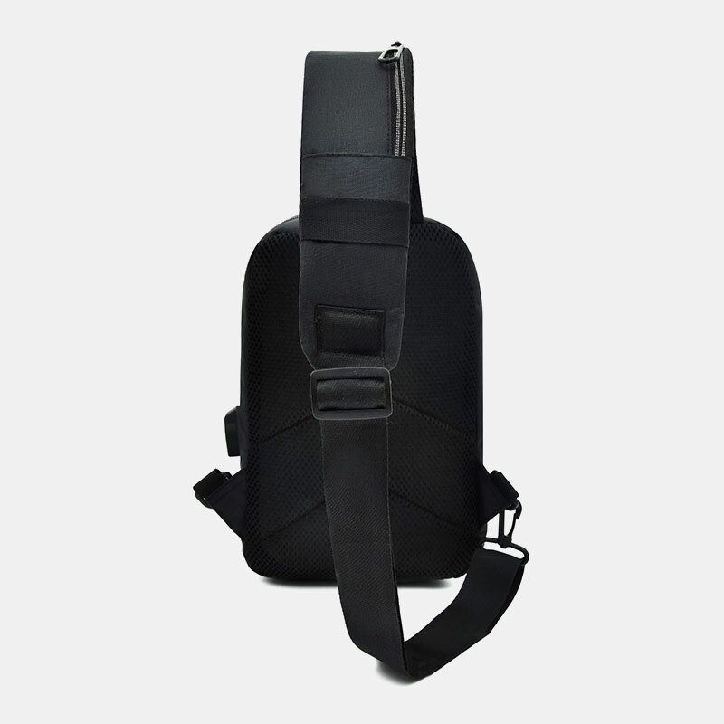 Mężczyźni Nylon Casual Outdoor Sport Jednolity Kolor Torba Na Klatkę Piersiową Crossbody Bag