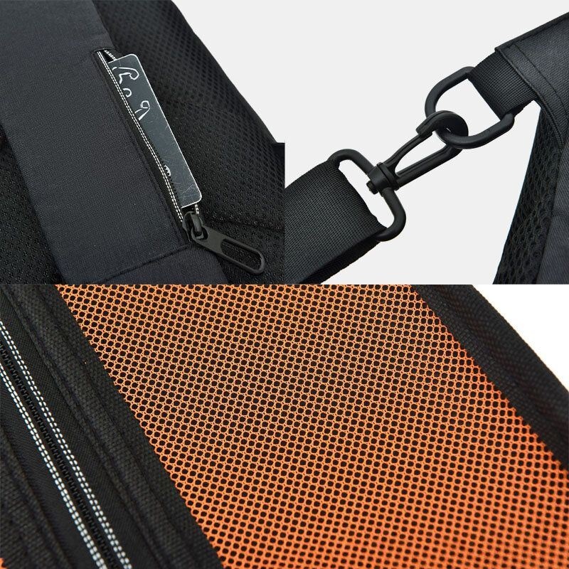 Mężczyźni Nylon Casual Outdoor Sport Jednolity Kolor Torba Na Klatkę Piersiową Crossbody Bag