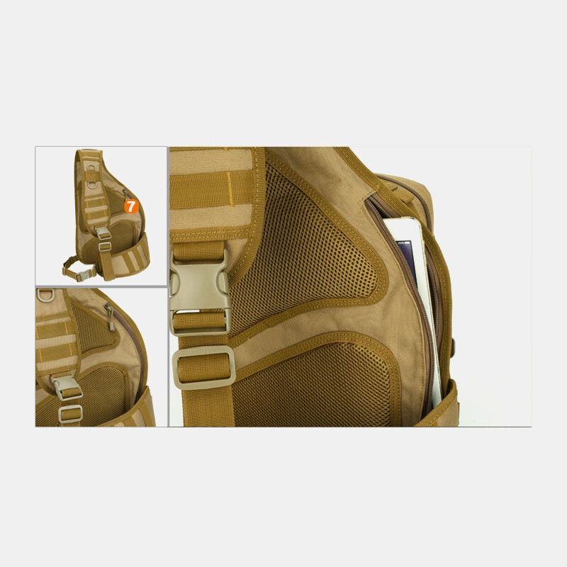 Mężczyźni Nylon Tactical Camouflage Riding Camping Sport Outdoor Torba Na Ramię Torba Na Klatkę Piersiową